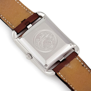 腕時計 エルメス HERMES ケープコッド ドゥブルトゥール CC1.710 自動巻き レディース スクエア アラビア デイト