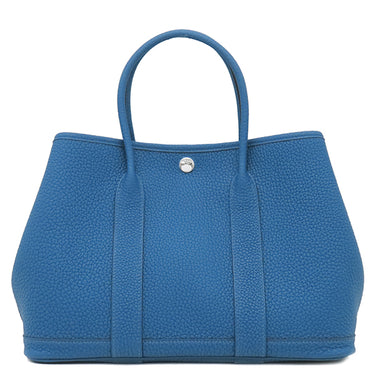 エルメス HERMES ガーデンパーティー TPM 30 ブルーウートルメール カントリー トートバッグ シルバー金具 新品 未使用 オールレザー 2025年製