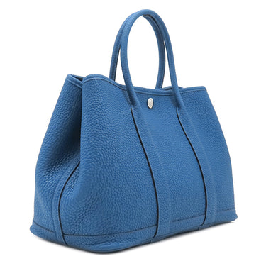 エルメス HERMES ガーデンパーティー TPM 30 ブルーウートルメール カントリー トートバッグ シルバー金具 新品 未使用 オールレザー 2025年製