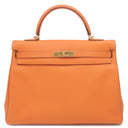 エルメス HERMES ケリー35 内縫い オレンジ トリヨンクレマンス 2WAYバッグ ゴールド金具 ハンドバッグ ショルダー