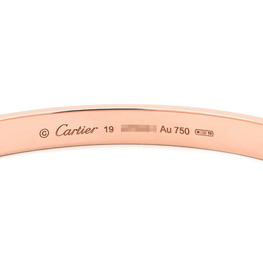 カルティエ Cartier LOVE ラブブレスレット 旧型 ピンクゴールド K18PG #19 ブレスレット クラシックモデル 750 18K PG バングル