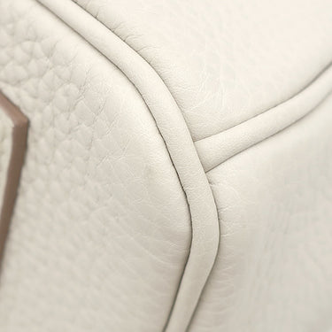 エルメス HERMES バーキン35 ベトン トゴ ハンドバッグ シルバー金具 オフホワイト