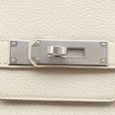 エルメス HERMES バーキン35 ベトン トゴ ハンドバッグ シルバー金具 オフホワイト