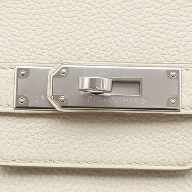エルメス HERMES バーキン35 ベトン トゴ ハンドバッグ シルバー金具 オフホワイト