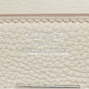 エルメス HERMES バーキン35 ベトン トゴ ハンドバッグ シルバー金具 オフホワイト