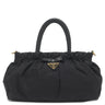 プラダ PRADA ロゴプレート 2WAY バッグ NERO ナイロン レザー 2WAYバッグ ゴールド金具 黒 ハンドバッグ ショルダー テスート