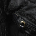 プラダ PRADA ロゴプレート 2WAY バッグ NERO ナイロン レザー 2WAYバッグ ゴールド金具 黒 ハンドバッグ ショルダー テスート