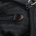 プラダ PRADA ロゴプレート 2WAY バッグ NERO ナイロン レザー 2WAYバッグ ゴールド金具 黒 ハンドバッグ ショルダー テスート
