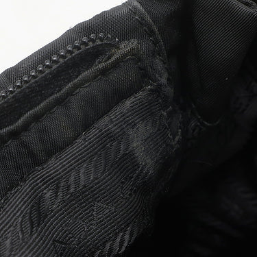 プラダ PRADA ロゴプレート 2WAY バッグ NERO ナイロン レザー 2WAYバッグ ゴールド金具 黒 ハンドバッグ ショルダー テスート