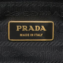 プラダ PRADA ロゴプレート 2WAY バッグ NERO ナイロン レザー 2WAYバッグ ゴールド金具 黒 ハンドバッグ ショルダー テスート