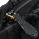 プラダ PRADA ロゴプレート 2WAY バッグ NERO ナイロン レザー 2WAYバッグ ゴールド金具 黒 ハンドバッグ ショルダー テスート