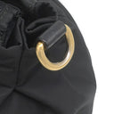 プラダ PRADA ロゴプレート 2WAY バッグ NERO ナイロン レザー 2WAYバッグ ゴールド金具 黒 ハンドバッグ ショルダー テスート