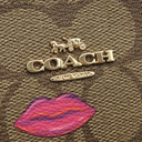 コーチ COACH ミニ カメラ バッグ シグネチャー キャンバス ウィズ リップ プリント ブラウン スムースレザー シグネチャーコーテッドキャンバス ショルダーバッグ ゴールド金具 新品 未使用