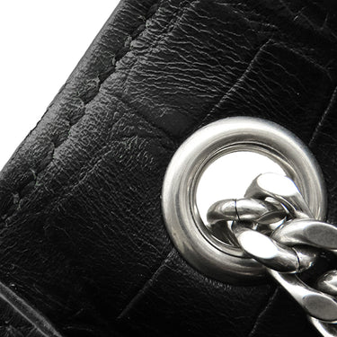 サンローラン SAINT LAURENT ケイト タッセル チェーンショルダー ブラック レザー ショルダーバッグ シルバー金具 モノグラム カサンドラ 黒 型押し