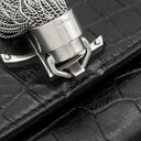 サンローラン SAINT LAURENT ケイト タッセル チェーンショルダー ブラック レザー ショルダーバッグ シルバー金具 モノグラム カサンドラ 黒 型押し