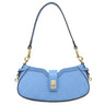 グッチ GUCCI GGキャンバス ムーンサイド ミニ 786035 ライトブルー GGキャンバス レザー ショルダーバッグ ゴールド金具 ワンショルダー