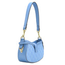 グッチ GUCCI GGキャンバス ムーンサイド ミニ 786035 ライトブルー GGキャンバス レザー ショルダーバッグ ゴールド金具 ワンショルダー