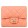 シャネル CHANEL マトラッセ スモールウォレット AP0229 ピンク レザー 三つ折り財布 ゴールド金具 ココマーク ミニ財布