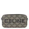 セリーヌ CELINE ホリゾンタル ポーチ 10L272GC6 ベージュ×ブラック PVC レザー ショルダーバッグ シルバー金具 黒 ロゴ トリオンフ ポシェット