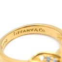 ティファニー Tiffany & Co シグネチャー ダイヤ イエローゴールド K18YG ダイヤモンド リング 指輪 T＆Co. 750 18K 18金 YG クロス 10号