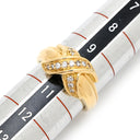 ティファニー Tiffany & Co シグネチャー ダイヤ イエローゴールド K18YG ダイヤモンド リング 指輪 T＆Co. 750 18K 18金 YG クロス 10号