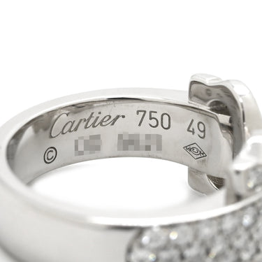 カルティエ Cartier 2C ブークルセ ダイヤモンド ホワイトゴールド K18WG ダイヤモンド #49(JP9) リング 指輪 C2 ダイヤモンド 18K 750WG 9.5号