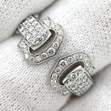 カルティエ Cartier 2C ブークルセ ダイヤモンド ホワイトゴールド K18WG ダイヤモンド #49(JP9) リング 指輪 C2 ダイヤモンド 18K 750WG 9.5号