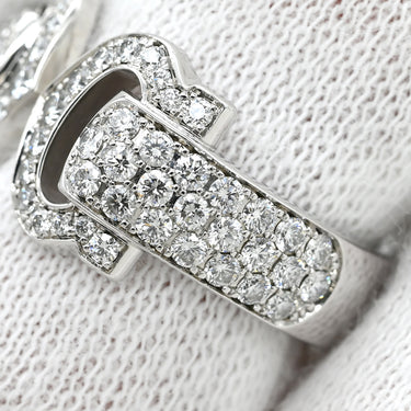 カルティエ Cartier 2C ブークルセ ダイヤモンド ホワイトゴールド K18WG ダイヤモンド #49(JP9) リング 指輪 C2 ダイヤモンド 18K 750WG 9.5号