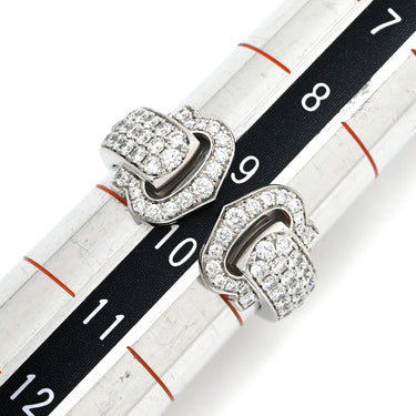 カルティエ Cartier 2C ブークルセ ダイヤモンド ホワイトゴールド K18WG ダイヤモンド #49(JP9) リング 指輪 C2 ダイヤモンド 18K 750WG 9.5号