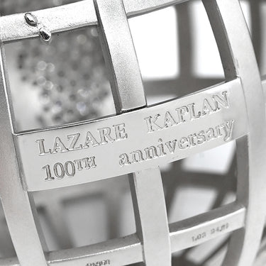 ラザール ダイヤモンド LAZARE DIAMOND ラザール キャプラン 100周年 LOVE EARTH プラチナシルバー Pt950 ダイヤモンド オブジェ 地球儀 ダイヤモンド