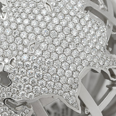 ラザール ダイヤモンド LAZARE DIAMOND ラザール キャプラン 100周年 LOVE EARTH プラチナシルバー Pt950 ダイヤモンド オブジェ 地球儀 ダイヤモンド
