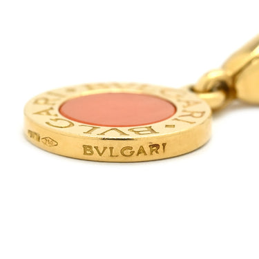 ブルガリ BVLGARI ブルガリブルガリ ピンク×イエローゴールド K18YG 珊瑚（コーラル） ペンダントトップ 18K 750 18金 コーラル