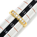 セリーヌ CELINE ダイヤ 一文字 イエローゴールド K18YG ダイヤモンド リング 指輪 Au750 K18 YG 7P 7石 12号