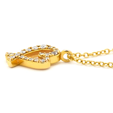 ティファニー Tiffany & Co ラビングハート ダイヤ イエローゴールド K18YG ダイヤモンド ネックレス 18K 750 YG T&Co. パロマピカソ