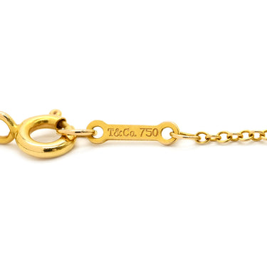 ティファニー Tiffany & Co ラビングハート ダイヤ イエローゴールド K18YG ダイヤモンド ネックレス 18K 750 YG T&Co. パロマピカソ