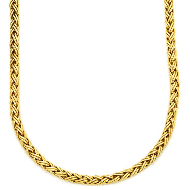 ティファニー Tiffany & Co 三つ編み 編み込み チェーン イエローゴールド K14YG ネックレス T＆Co. Au585 14K