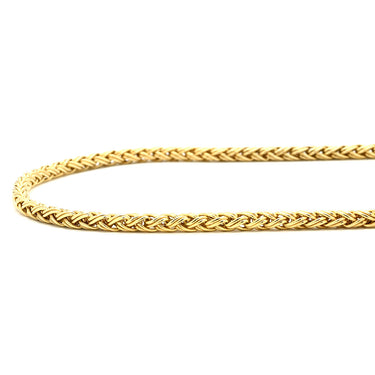 ティファニー Tiffany & Co 三つ編み 編み込み チェーン イエローゴールド K14YG ネックレス T＆Co. Au585 14K