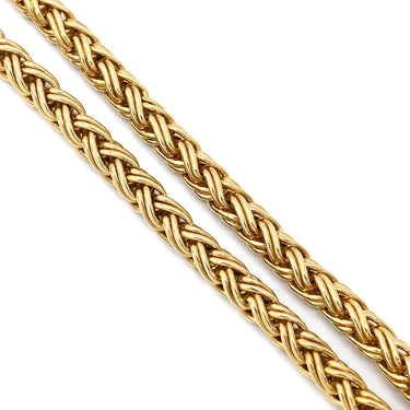 ティファニー Tiffany & Co 三つ編み 編み込み チェーン イエローゴールド K14YG ネックレス T＆Co. Au585 14K