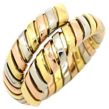 ブルガリ BVLGARI トゥボガス イエローゴールド×ピンクゴールド×ホワイトゴールド K18YG K18PG K18WG リング 指輪 3カラー 3ゴールド 750 18K 18金 18号
