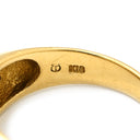タサキ TASAKI パヴェ ダイヤモンド イエローゴールド K18YG ダイヤモンド リング 指輪 TASAKI Au750 18K 18金 甲丸 ドーム 11号