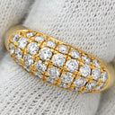 タサキ TASAKI パヴェ ダイヤモンド イエローゴールド K18YG ダイヤモンド リング 指輪 TASAKI Au750 18K 18金 甲丸 ドーム 11号
