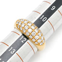 タサキ TASAKI パヴェ ダイヤモンド イエローゴールド K18YG ダイヤモンド リング 指輪 TASAKI Au750 18K 18金 甲丸 ドーム 11号