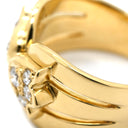 クリスチャン・ディオール Christian Dior ダイヤモンド デザインリング イエローゴールド K18YG ダイヤモンド リング 指輪 Au750 K18 8P 0.53ct 9号