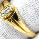 クリスチャン・ディオール Christian Dior ダイヤモンド デザインリング イエローゴールド K18YG ダイヤモンド #15 リング 指輪 Au750 K18 3P 13号