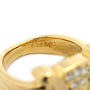 セリーヌ CELINE マカダム ダイヤ イエローゴールド K18YG ダイヤモンド リング 指輪 AU750 18K YG 1号