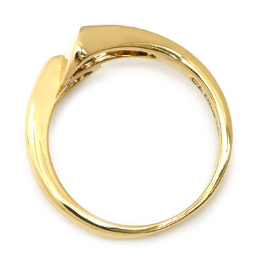 クリスチャン・ディオール Christian Dior ダイヤ デザインリング イエローゴールド K18YG ダイヤモンド リング 指輪 Au750 K18 ハート 8号
