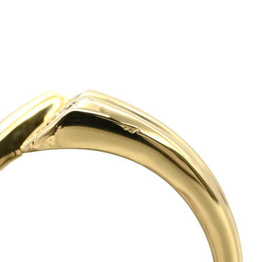 クリスチャン・ディオール Christian Dior ダイヤ デザインリング イエローゴールド K18YG ダイヤモンド リング 指輪 Au750 K18 ハート 8号