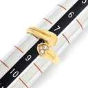 クリスチャン・ディオール Christian Dior ダイヤ デザインリング イエローゴールド K18YG ダイヤモンド リング 指輪 Au750 K18 ハート 8号