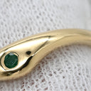 ティファニー Tiffany & Co カーブドバンド エメラルド グリーン×イエローゴールド K18YG エメラルド リング 指輪 T＆Co. 18K AU750 YG 10号