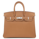 エルメス HERMES バーキン25 ゴールド トゴ ハンドバッグ シルバー金具 新品 未使用 茶 2026年製　